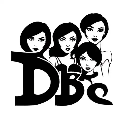 five friends who call themselves the DS wives tattoo design idea
