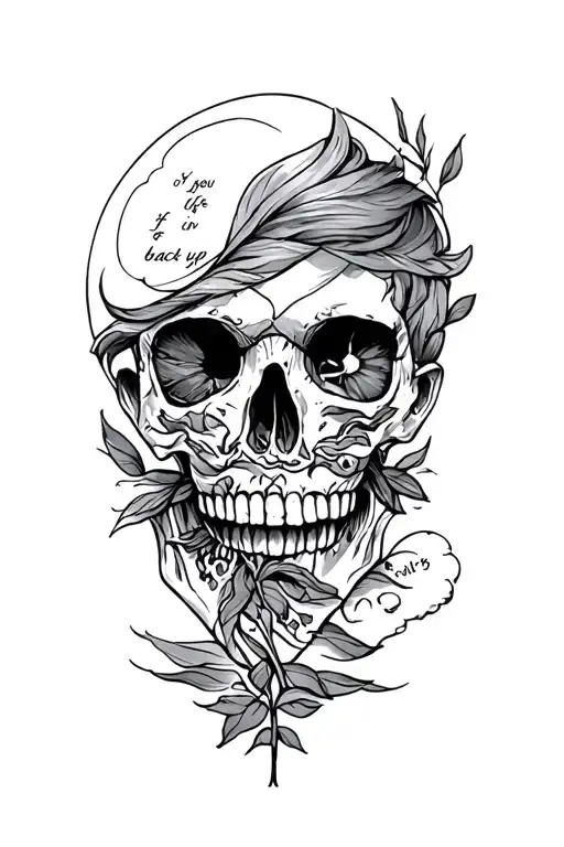 you only fail in life if you fail to get back up tattoo design idea
