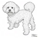 the dog from the book "biscuit takes a walk" but its a Bichon Frise tattoo design idea