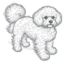 the dog from the book "biscuit takes a walk" but its a Bichon Frise tattoo design idea