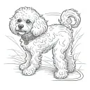the dog from the book "biscuit takes a walk" but its a Bichon Frise tattoo design idea