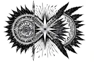 Cherokee Indian astrology symbols representing the client's tattoo design idea