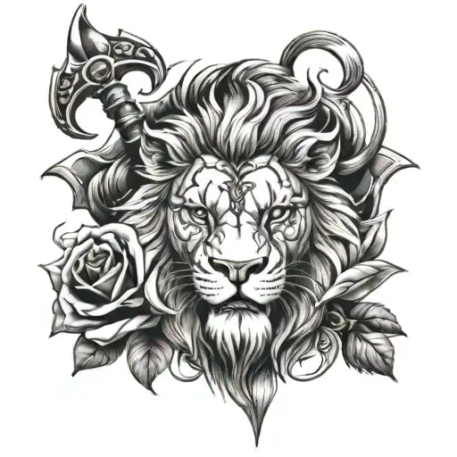 Fore arm , sparta warrior, lion roaring, 2 roses tattoo design idea