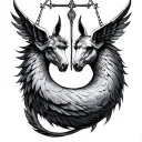 Libra And Sagittarius Combined tattoo design idea