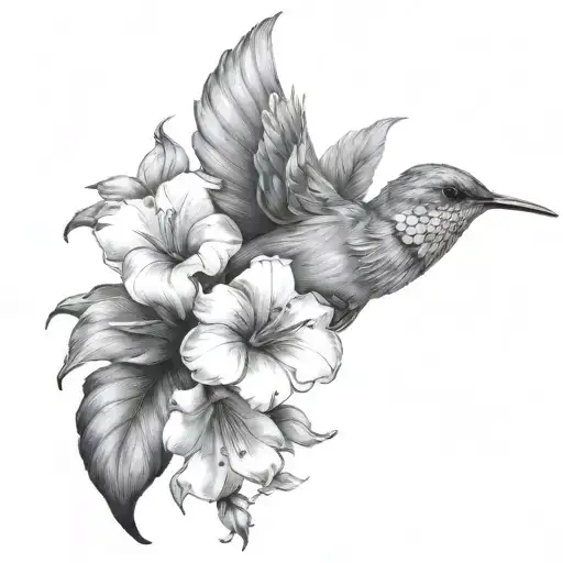 humming-bird tattoo design idea