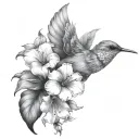 humming-bird tattoo design idea