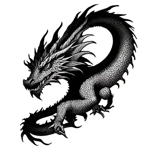 avatar the last airbender dragon tattoo design idea