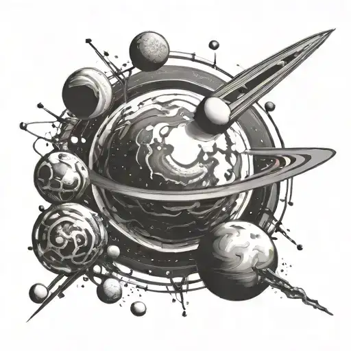 planetary elements Alongside tattoo design idea