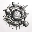 planetary elements Alongside tattoo design idea