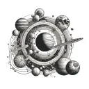 planetary elements Alongside tattoo design idea
