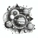 planetary elements Alongside tattoo design idea