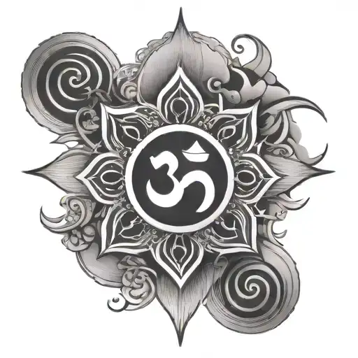 sudarshan chakra symbols tattoo design idea