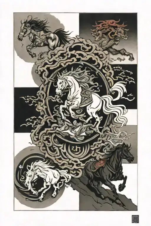 four horsemen of the apocalypse tattoo design idea