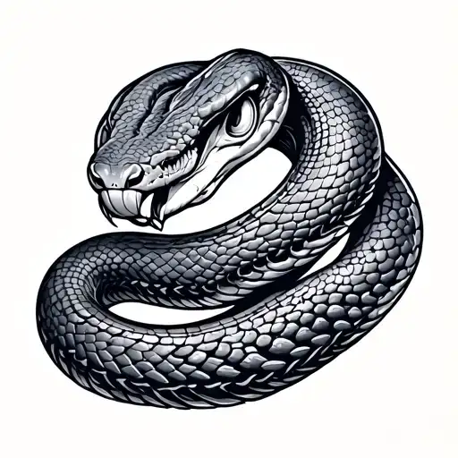 444 with a fine line snake slithering tattoo design idea