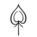 spade with a q in the center tattoo design idea