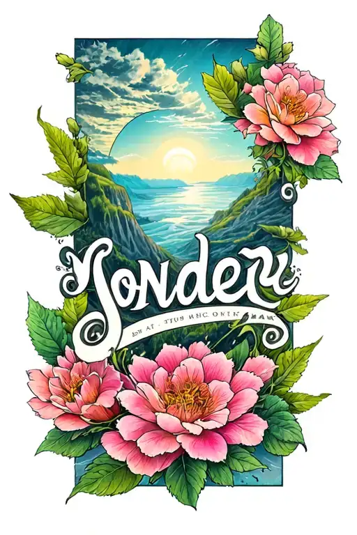 the word sonder, nature inspired tattoo tattoo design idea