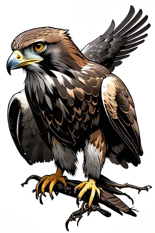 Red Tailed Hawk tattoo design idea