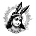 Sri Krishna Krishna hare hare tattoo design idea