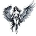 wingriddenangel tattoo design idea