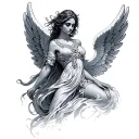 wingriddenangel tattoo design idea
