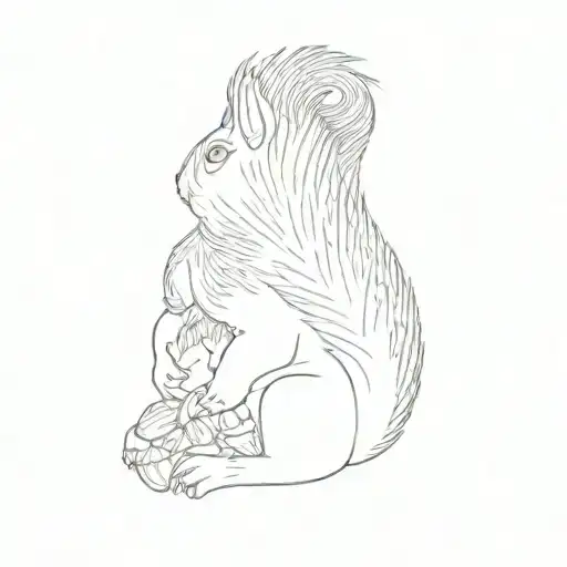a chocolate squirrel tattoo design idea