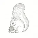 a chocolate squirrel tattoo design idea