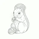 a chocolate squirrel tattoo design idea