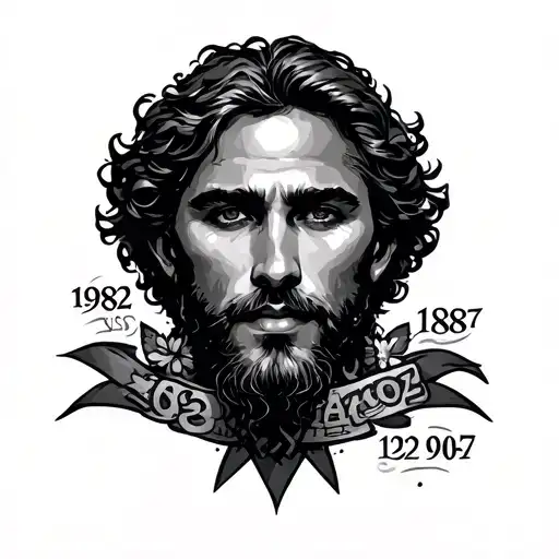 men birth year 1982 1987 1992 1994 tattoo design idea