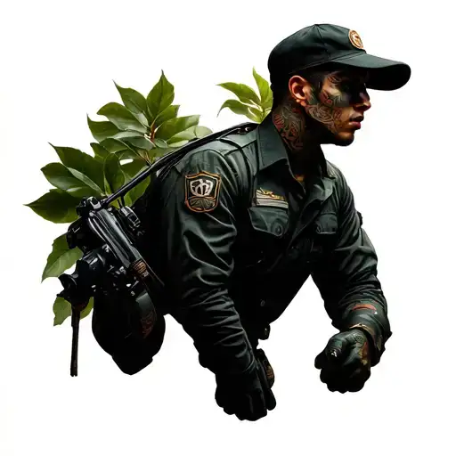 Everthing needs to fit in a single line it sh 1 uniform tattoo design idea