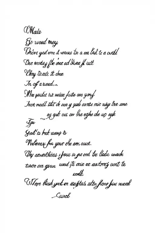 Fleetwood Mac lyrics tattoo design idea