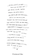 Fleetwood Mac lyrics tattoo design idea