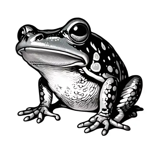 frog toadstool tattoo design idea