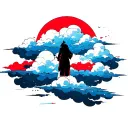 akatsuki cloud patterns inspired tattoo design idea