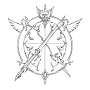 Knight/Religious/Divine, RPG, 2014-2016, Gothic, not banal, gloomy, mysterious tattoo design idea