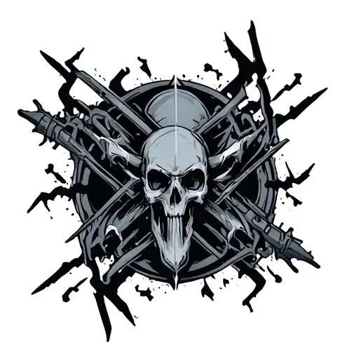 Cyber Cross tattoo design idea