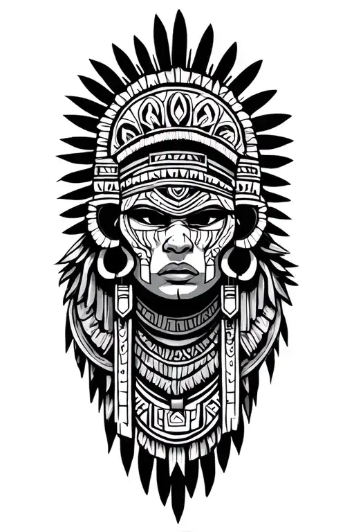 Aztec axolotol tattoo design idea