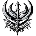 Barbados Trident tattoo design idea