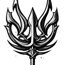 Barbados Trident tattoo design idea