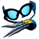 cyclops x men glasses, spider man logo, wolverine x men claws tattoo design idea