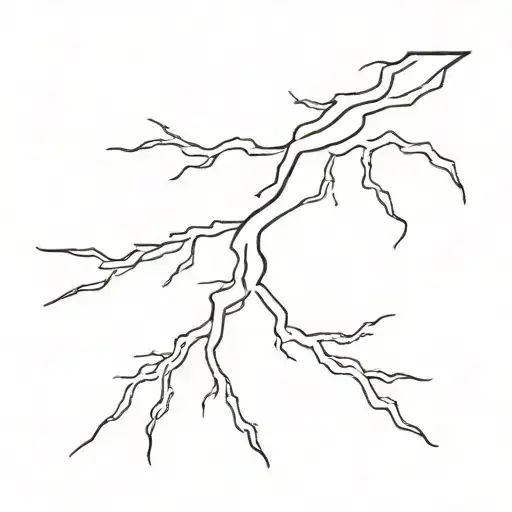 thunder lightning tattoo design idea