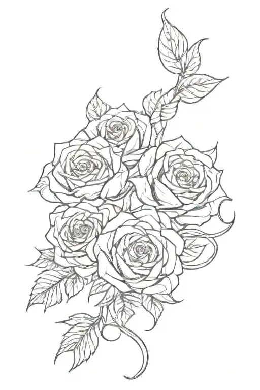 celtic knot roses tattoo design idea