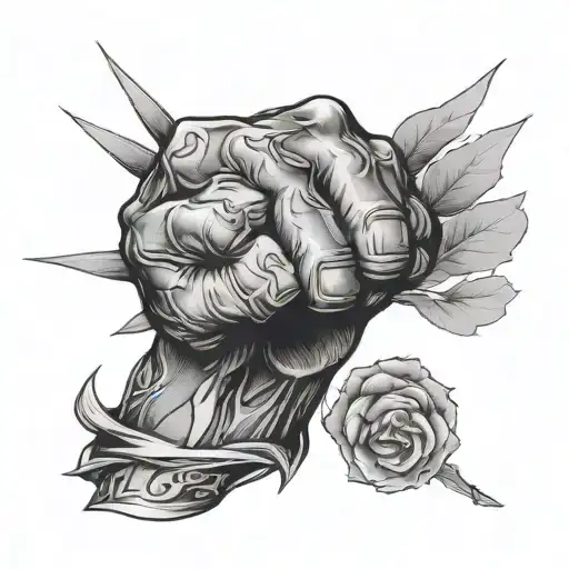 fist tattoo design idea