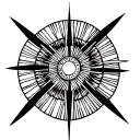 geometric lines representing the solar system leading to Maori tamoko gor tuwharetoa tribe tattoo design idea