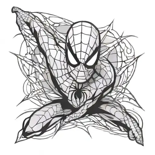 Spider-Man Mary jane xo face tattoo design idea