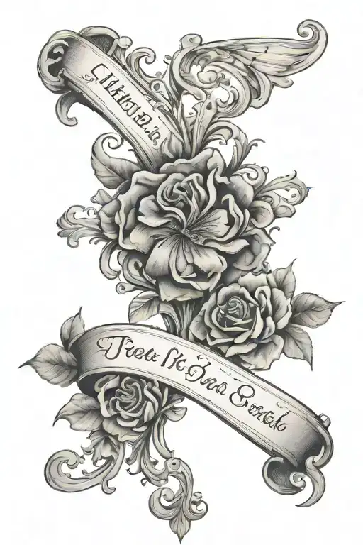 Bible quote written tattoo design idea