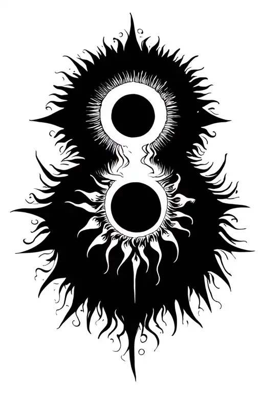 black hole sun tattoo design idea