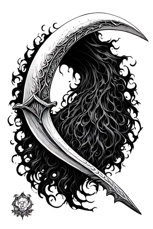 scythe tattoo design idea