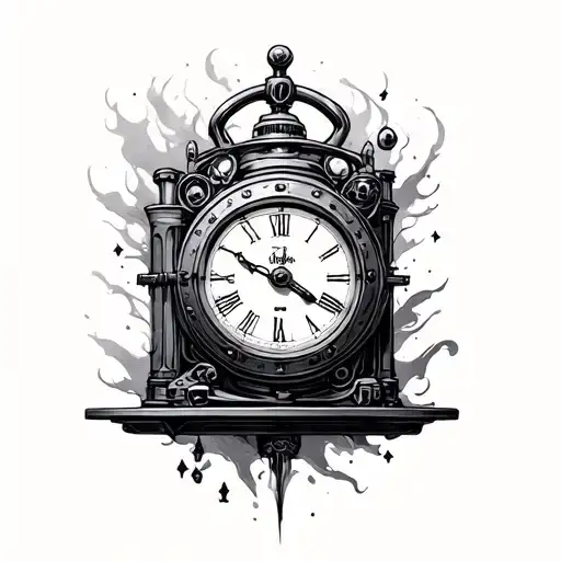 Time Machine tattoo design idea