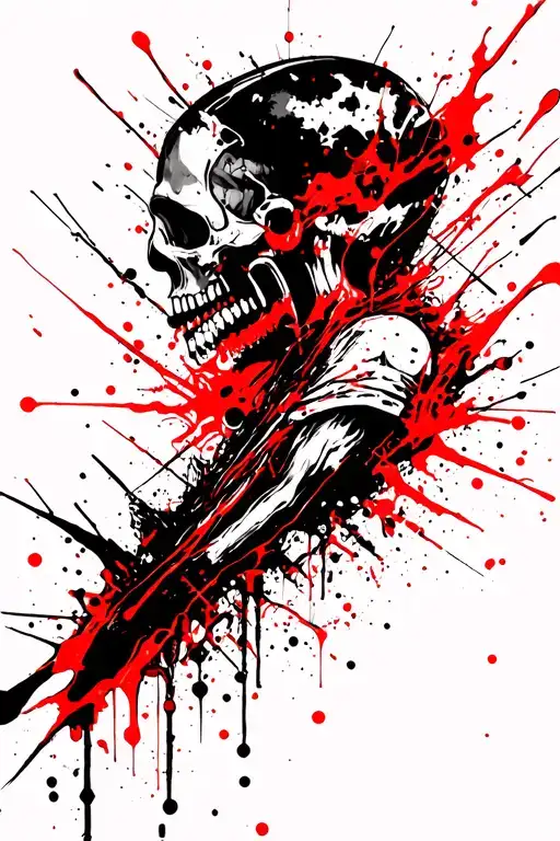 Death metal music tattoo design idea
