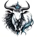 Combined Taurus And Aquarius tattoo design idea